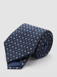 Mango Mulberry Silk Micro Flower Embroidered Tie, Navy