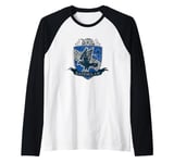 Harry Potter Ravenclaw Quidditch Distressed Shield Raglan Baseball Tee