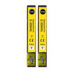 2 Yellow XL Ink Cartridges to replace Epson T3594 (35XL) non-OEM / Compatible