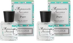 Inessance Paris - Eau de Toilette pour Femme Mademoiselle Inessance Pure - Parfum Délicat Floral et Lumineux - Flacon Moderne - Fabriqué en France - 50 ml (Lot de 2)