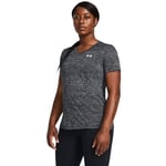 Under Armour Women's Tech SSV – Twist, Comfortable Women's T-Shirt, Sports T-Shirt for All Activities, Short Sleeve T-Shirt for Women Black