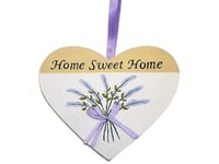 Wall Plaque Lavender Heart Home Sweet Home Sign Wedding Favour Sign 20cm F0623A