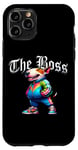 Coque pour iPhone 11 Pro Veste cool Bull Terrier Dog The Boss Cool pour chien, maman et papa