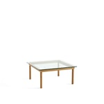 HAY - Kofi Water-Based Lacquered Oak Frame W. Clear Reeded Glass Tabletop 80X80 - Soffbord