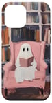 iPhone 12 Pro Max Cute Reading Ghost Pink Book Lover Bookish Library Art Case