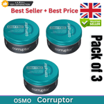 3x Osmo CORRUPTOR 100ml Mens Hair Styling Grooming Barbers Cream Matte Finish