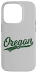 Coque pour iPhone 14 Pro Oregon Classic Varsity, style maillot de sport vintage