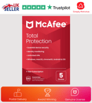 McAfee Total Protection Antivirus VPN 2025 5 Devices 1 Year Delivery by POST