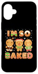 Coque pour iPhone 16 Plus Biscuits amusants de Noël I'm So Baked Gingerbread Man