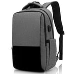 Besttravel Sac à Dos Ordinateur Portable Sac à Dos Homme Antivol Sac a Dos PC Portable 15,6" pour Voyage/Affaire/Collège-Gris 1