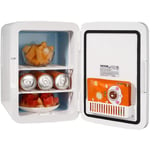 Mini Frigo 10 L - VEVOR - 12 V DC/220 V AC Mini Réfrigérateur Portable Cosmétique - Double Mode Chaud et Froid - Blanc