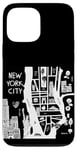 Coque pour iPhone 13 Pro Max Profitez de New York City The Big Apple Street Food Doodles Map