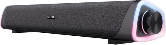 Trust Liro Soundbar PC Speaker 12W, Compact Stereo Sound Bar with RGB LED 3.5mm