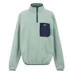 Regatta Mens Frankie Half Zip Fleece Top (Glacier/Navy) - Green material_polyester - Size Large