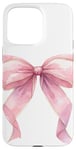 Coque pour iPhone 15 Pro Max Nœud rose coquette fille bébé rose mignon girly nœuds féminins