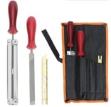 Kit de lime pour tronçonneuse Affuteuse de lame de tronçonneuse Kit de lime pour affuteuse Chaîne de tronçonneuse Meuleuse de chaîne universelle Ensemble de 5 pieces