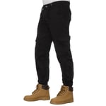 Enzo Mens Cuffed Cargo Jean Joggers