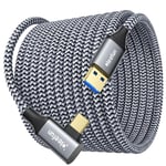 Usb 3.0 Cable Link 5M, Compatible Avec Meta/Oculus Quest 3/2/Pro, Pico4/Pro, Pc, Steam Vr, 5Gbps Transfert De Données Haute Vitesse Cable Usb A Vers Usb C[X3211]