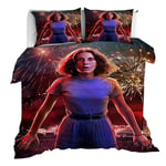 Stranger Things Season 3 Eleven Dustin Demogorgon Bed Linen Set with Zip 3D Print Teenagers Girls Kids 200 X 200 Cm Duvet Cover with Pillow Case,4,200x230cm