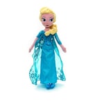 Official Disney Elsa From Frozen Soft Doll Toy the Snow Queen in Blue dress