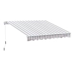 Vikarmsmarkis 3x2,5m Solskydd Balkong Aluminiumberg