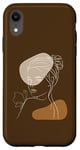 iPhone XR Line Art Abstract Minimalist of Women Beauty Silhouette Case