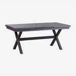 Table de jardin rectangulaire extensible en aluminium (180-240x90 cm) Karena Sklum Gris Graphite