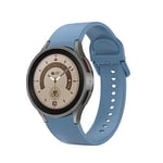 System-S Bracelet 20mm en Silicone pour Samsung Galaxy Watch 5 4 Smartwatch Bleu, Bleu, Eine Grösse