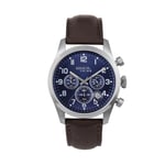 Montre Homme BREIL Tribe CLASSIC ELEGANCE EW0662 Chrono Cuir Brun Bleu