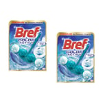 Bref Lot de 2 Colors Activ+ Lagon  Bloc WC (50g)  Produit Nettoyant Détartrant toilettes