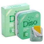 OQO Diso Vitamin B12+ 1500mcg Energy Supplement with Folic Acid - (Pack of 2) 60 Oral Dissolvable Strips, Help Reduce Fatigue, Tiredness, Vegan, Sugar-Free, Gluten-Free - Orange Mint Flavour