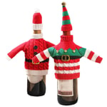 Juldekoration tomte till vinflaska, 2-pack