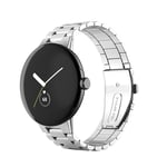 Ruostumattomasta teräksestä valmistettu kelloranneke Hopea 2 cm Google pixel watch