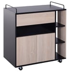 Rolling Kitchen Storage Trolley Cart Cupboard Island Shelves