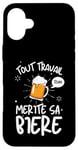 Coque pour iPhone 16 Plus Noel Tshirt Humoristique Bière Homme Rigolo Biere Pression