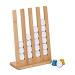 Nespresso Coffee Pod Holder 32 Capsules Stand Organiser Dispenser Wood Bamboo