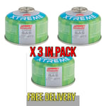 3 x Coleman Xtreme C100 Gas Cartridge Lightweight Hiking Camping Low Temperature