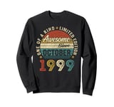 Retro 25 Year Old October 1999 Vintage 25th Birthday Men Boy Sweatshirt