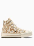 Converse Kids Lavish Leopard Chuck Taylor All Star Eva Lift Trainers, White, Size 2 Older