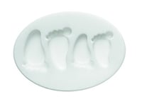 Silikomart 71.411.00.0096 Moule pour Pâte à Sucre SLK311 Chaussures Bébé Silicone Blanc