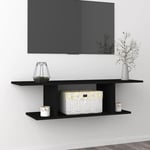 Design In - Meuble tv mural,Meuble de Rangement,Banc tv Noir 103x30x26,5 cm CFW324505