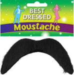 Henbrandt Single Black Fake Moustache Stick On False Moustache Funny Novelty Jo