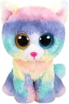 TY Heather the Cat 36250 Beanie Baby Soft Toy Multicoloured, 15cm