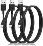 Lot De 3 Câbles De Charge Usb De Type A Pour Iphone 14, Usb A Vers Lightning Câble Pour Iphone 14/13/12/11pro, Pro Max/Iphone Xr/Xs/Plus/Iphone Se