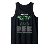 National Park Keep Checklist Bucket List All National Parks Tank Top