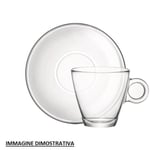 Set 6 Soucoupes pour Tasse Cappuccino Easy BAR Verre Bormioli Rocco