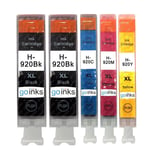 5 Printer Ink Cartirdges (Set+Bk) to replace HP 920 (920XL) non-OEM/Compatible