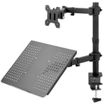 VIVO Laptop & Monitor Desk Mount Stand Black Adjustable fits 1 Screen up to 32"