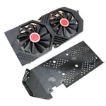 FDC10U12S9-C jas580 jas590 GPU Ventilateur Pour XFX Radeon RX 590 580 Gclers Loup Noir foulant Carte De Refroidissement aquarium - Type heat sink Backplane