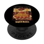 Western Spaghetti Meatballs Cowboy Fun Pasta Adventure Art PopSockets Adhesive PopGrip